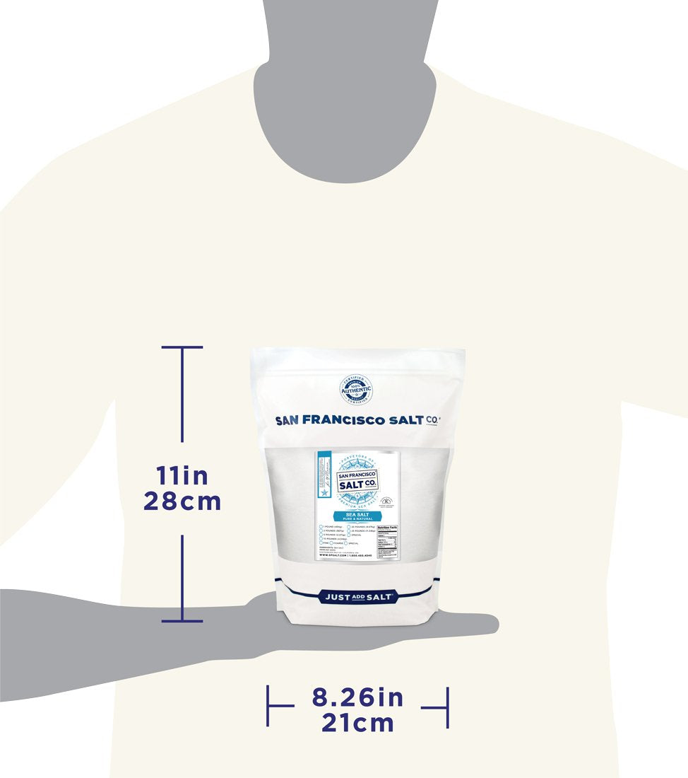 San Francisco Salt Co bulk packaging keeps salt fresh between uses
