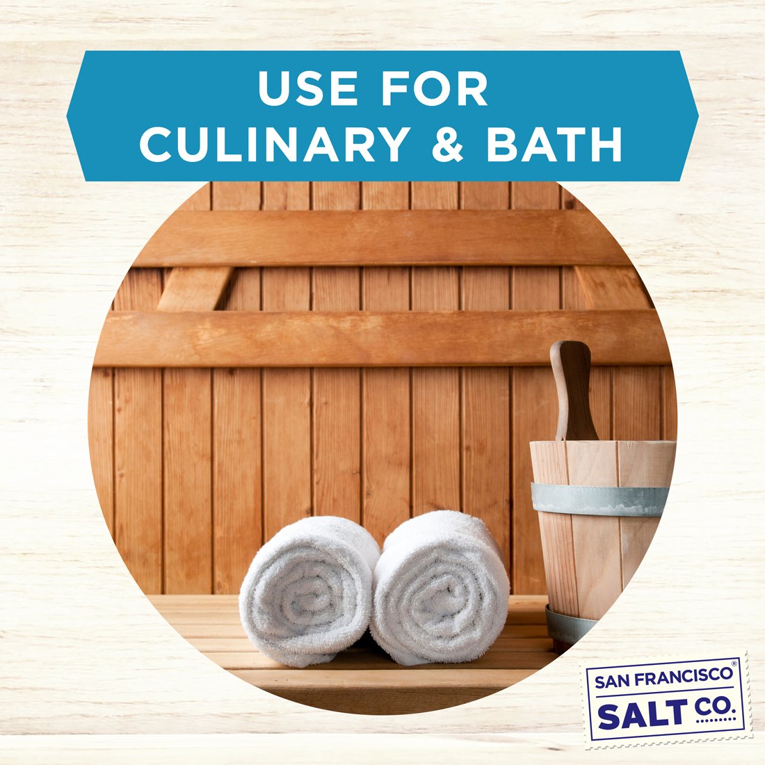 San Francisco Salt Company versatile salt for meat, fish, and pasta.