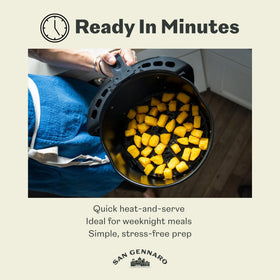 San Gennaro polenta tube as a versatile appetizer base.