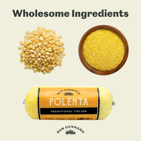 San Gennaro polenta tube gluten-free and fat-free option.