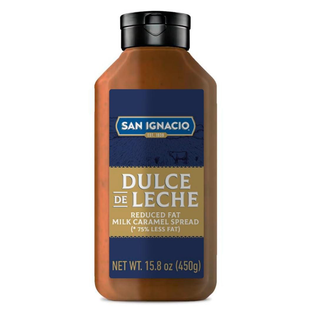 San Ignacio Dulce de Leche bottle front, authentic caramel for easy drizzle
