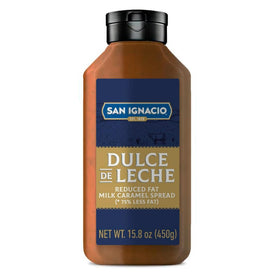 San Ignacio Dulce de Leche bottle front, authentic caramel for easy drizzle