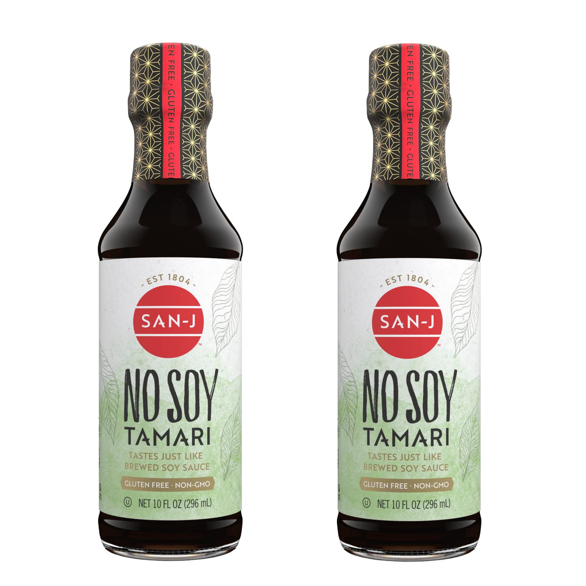 San-J No Soy Tamari bottle pour highlighting rich umami for cooking.