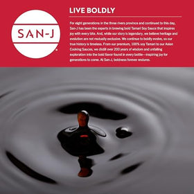 San-J No Soy Tamari stir-fry pan captures versatile, flavor-rich meals.