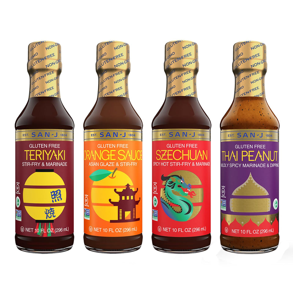 San-J Spice of Life Variety Pack teriyaki bottle for easy stir-fry glazes
