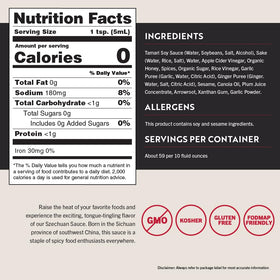 Two-pack display of San-J Spicy Szechuan Sauce for convenient gluten-free flavor