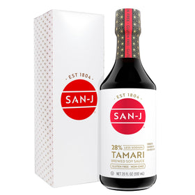 San-J gluten-free tamari bottle for dipping and cooking