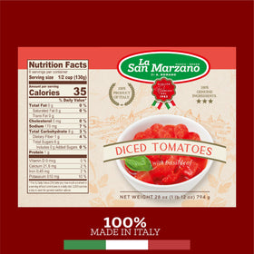 San Marzano region packaging emphasizing authentic Italian production
