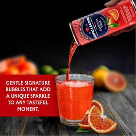 Bubbles in San Pellegrino Aranciata Rossa highlight natural juice flavor for a bright sip.
