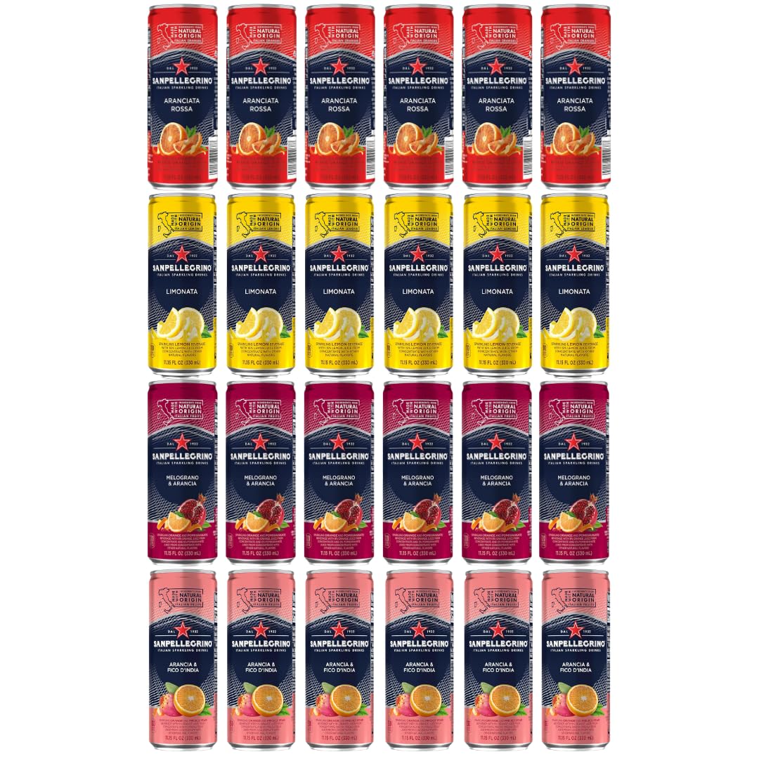 San Pellegrino Blood Orange cans offering vibrant refreshment for gatherings