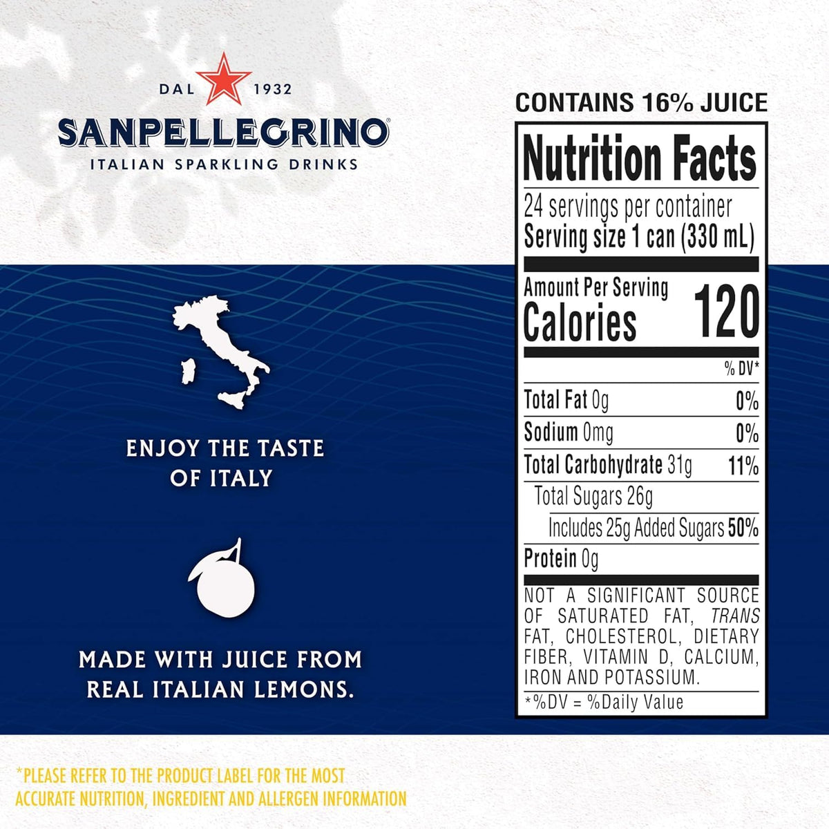 San Pellegrino Blood Orange sparkling can, vibrant citrus accent for entertaining