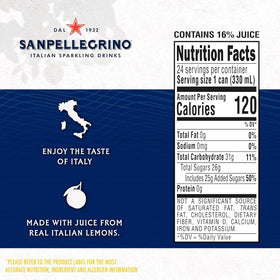 San Pellegrino Blood Orange sparkling can, vibrant citrus accent for entertaining