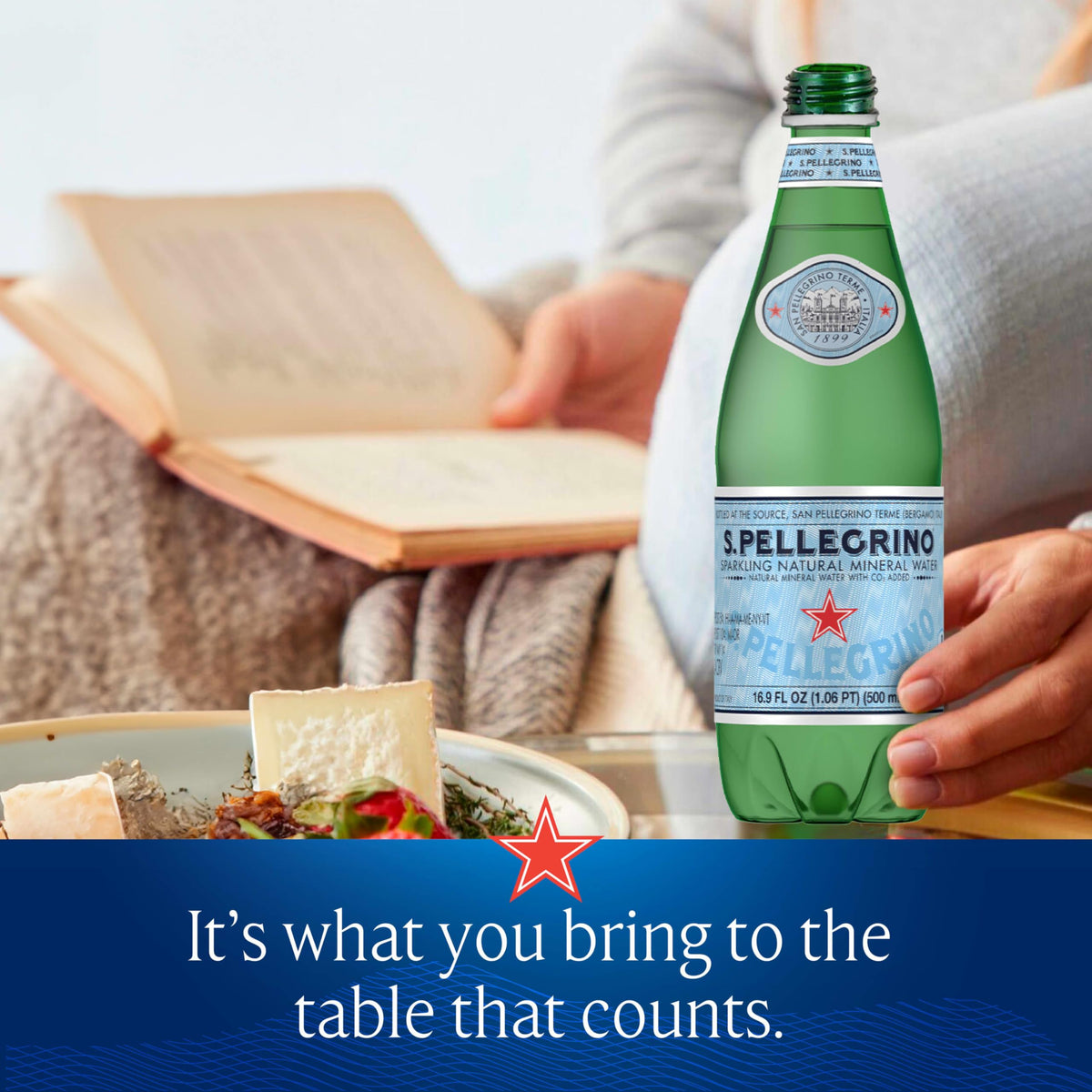 San Pellegrino bubbles close-up highlighting natural minerals