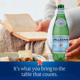 San Pellegrino bubbles close-up highlighting natural minerals
