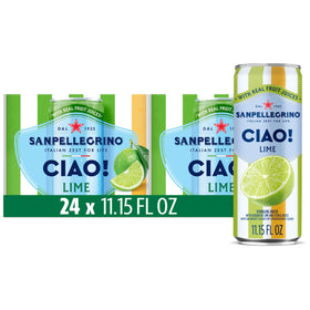 San Pellegrino CIAO Lime bottle delivering refreshing Italian zest.