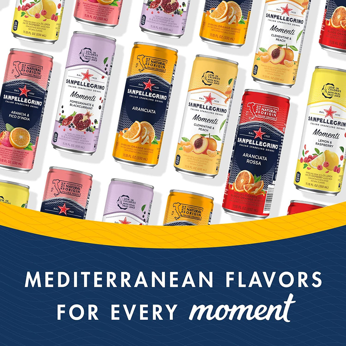 San Pellegrino Melograno e Arancia can blending pomegranate and orange notes.