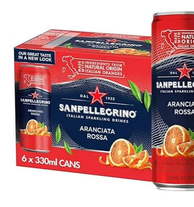 San Pellegrino Pomegranate Orange cans pair with meals and social occasions