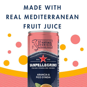 Close-up pour of San Pellegrino Prickly Pear into a glass