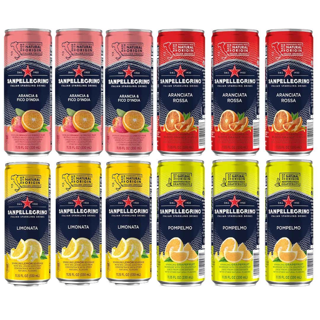 San Pellegrino Sparkling Fruit Variety Pack on white, ideal everyday refreshment