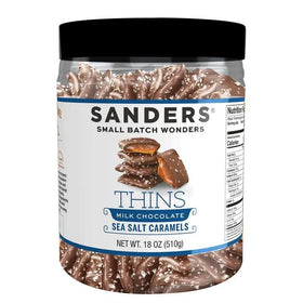Sanders Thins Sea Salt Caramels milk chocolate pieces, ideal everyday treat
