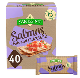 Sanissimo Salmas crackers pack with chia and flaxseed for a crisp bite