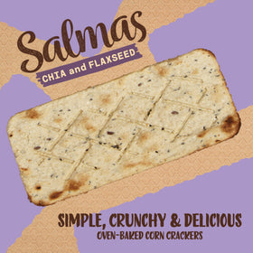 Close-up of Sanissimo Salmas crackers showing light, crispy texture