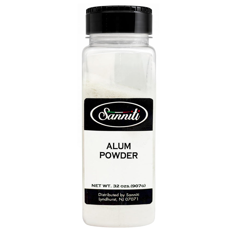 Sanniti Alum Powder 32oz jar for crisp, well-textured pickles and preserved produce.
