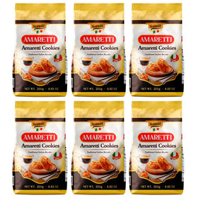 Sanniti Amaretti pack front showing authentic Italian cookies for coffee breaks