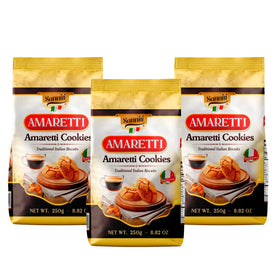 Sanniti Amaretti traditional Italian almond cookies in a 3-pack, ideal for gifting