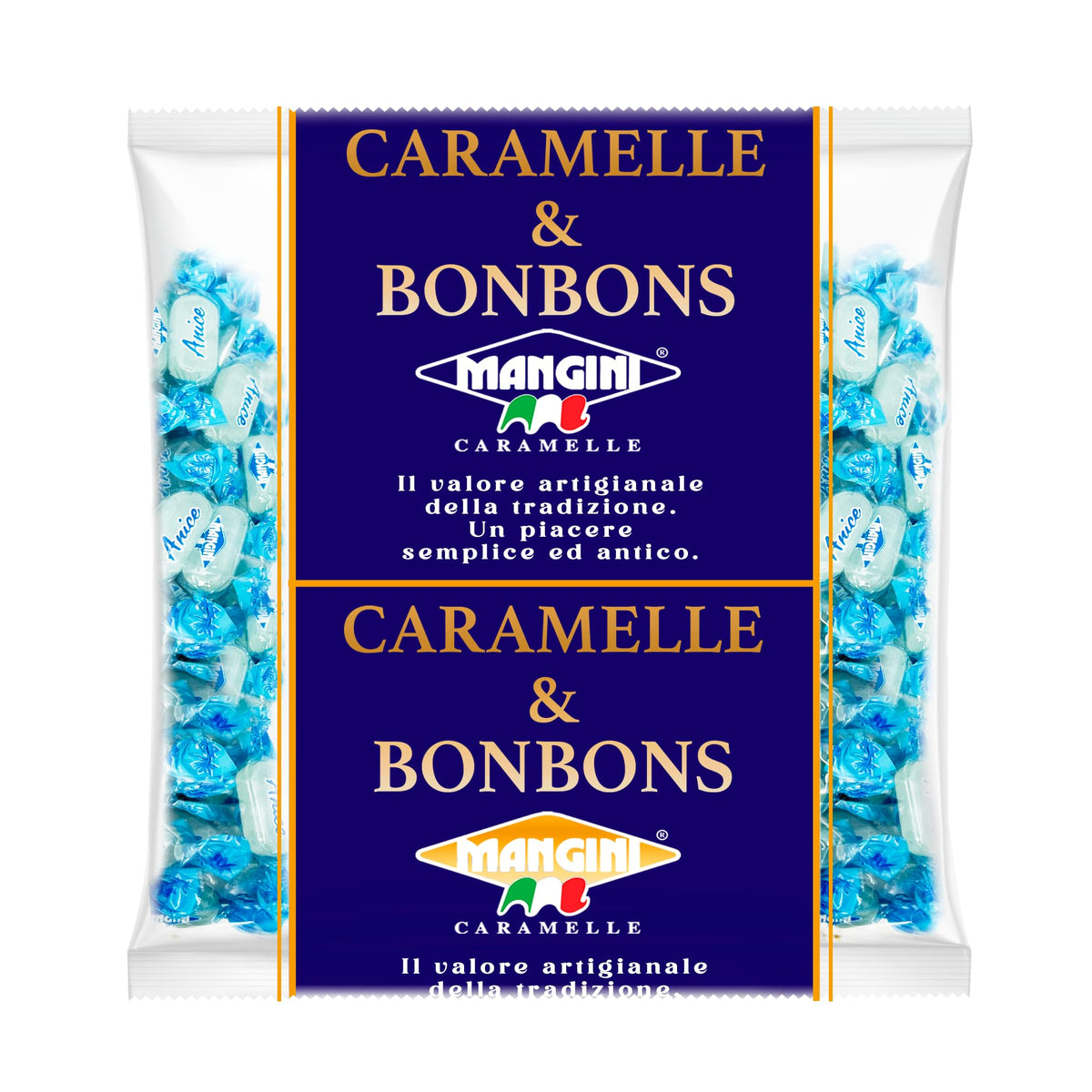 Closeup of Sanniti Anice Caramelle Candies highlighting texture and aroma