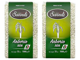 Sanniti Arborio Rice two-bag pack ready for creamy risotto.