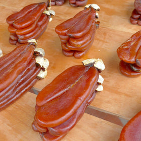Sanniti bottarga with lemon zest crostini for briny brightness
