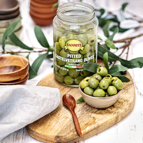 Sanniti Castelvetrano olives on a charcuterie board for entertaining