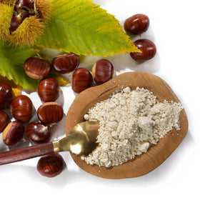 Sanniti chestnut flour smooth texture for delicate gluten-free crumbs.