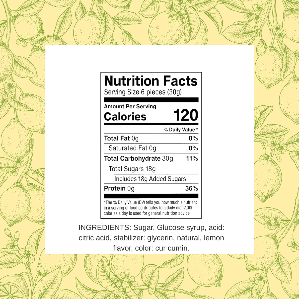 Sanniti citrus sparkle candies on a white surface emphasize natural lemon flavor.