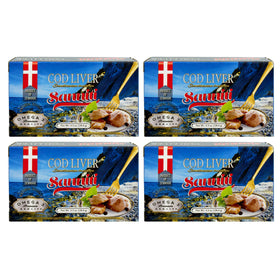 Sanniti Cod Liver Scandinavian Edition front can, ready to enjoy as a protein-rich snack