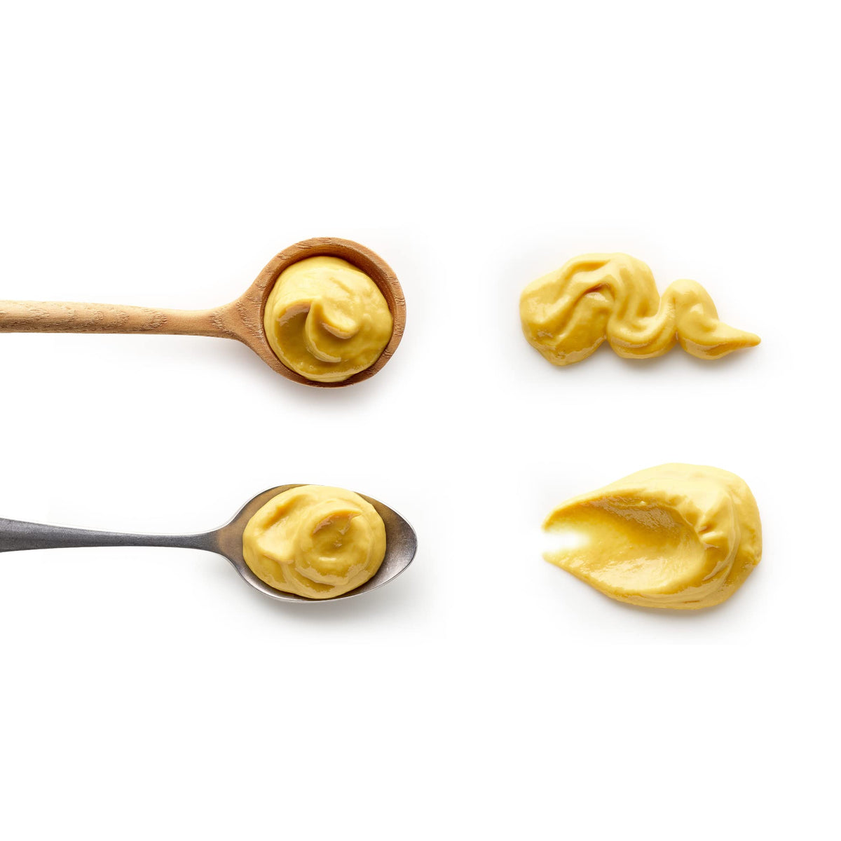Sanniti Dijon Mustard on a deli counter with golden hue
