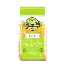 Sanniti gluten-free fusilli plated with sauce for a quick dinner