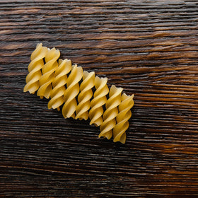 Sanniti slow-dried pasta showing firm al dente texture.