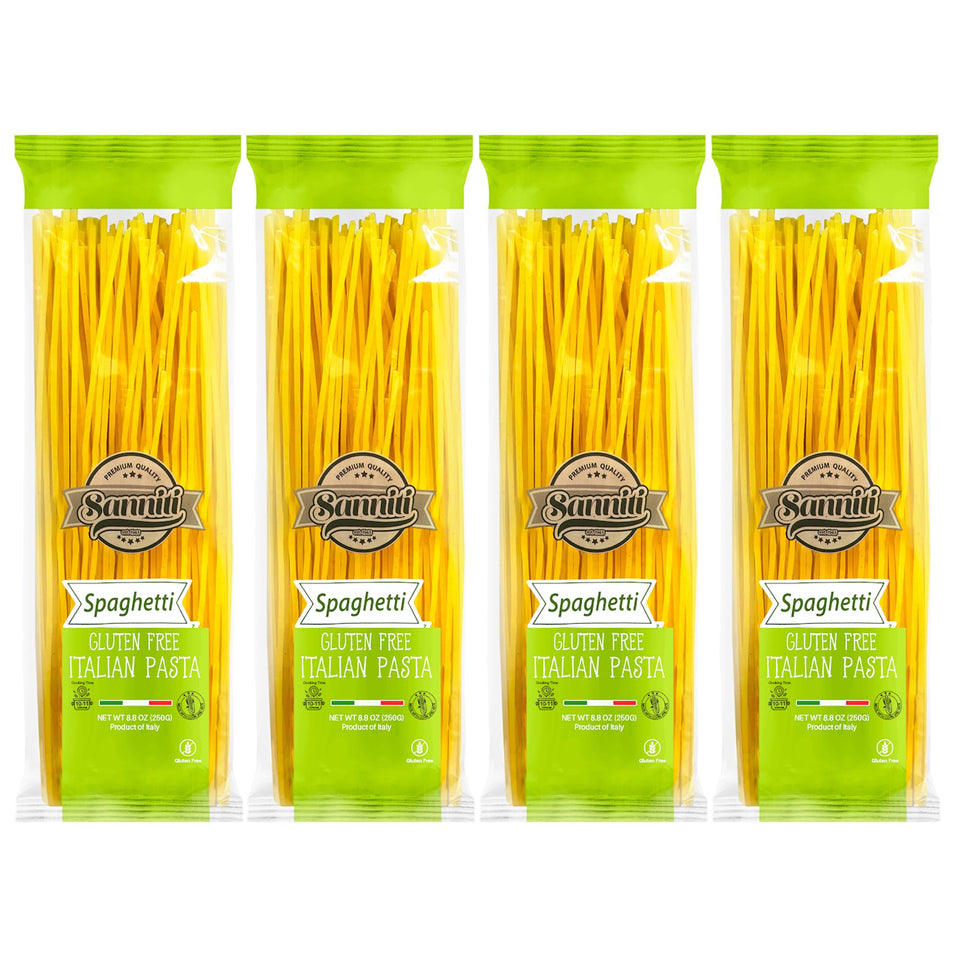 Sanniti glutenfree spaghetti pack4 dry ready for quick gluten-free meals.