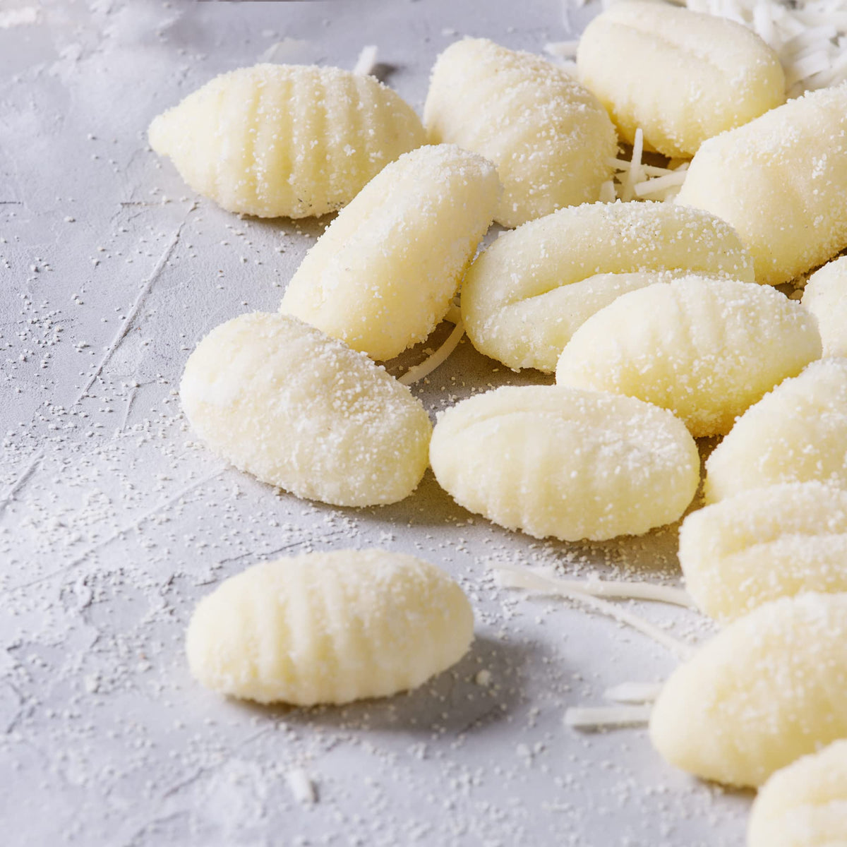 Sanniti gnocchi with tomato sauce ready to serve a gluten-free meal.