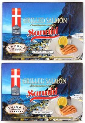 Sanniti grilled salmon from Denmark in a two pack ready for quick meals