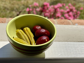 Sanniti hot okra snack bite for quick fiery snacking.
