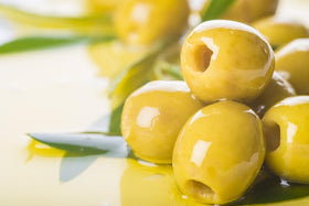 Italy-produced Sanniti olives in a jar for authentic flavor