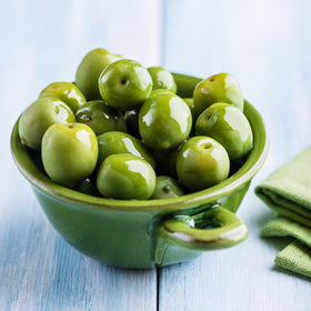 Sanniti imported olives from Italy add a gourmet touch to meals.