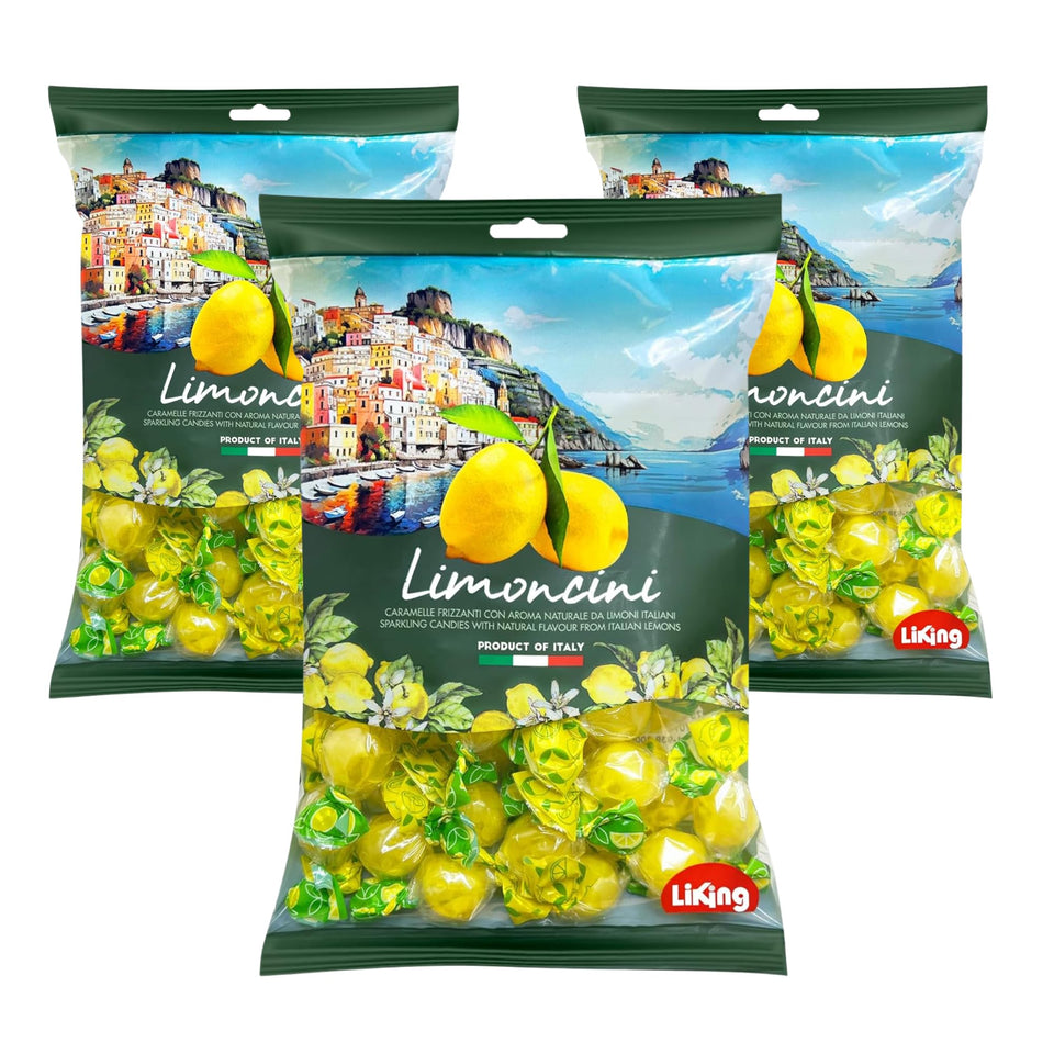 Sanniti Limoncini Frizzanti candies natural lemon flavor — refreshing bite on the go.