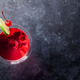Sanniti Maraschino Cherry Syrup drizzle on coffee dessert elevates taste