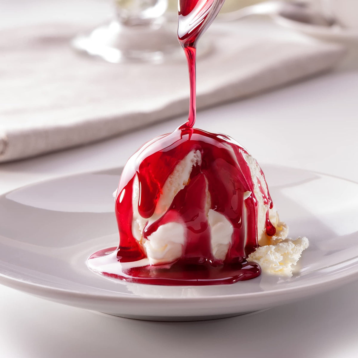 Sanniti Maraschino Cherry Syrup added to a smoothie for natural sweetness