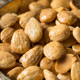 Sanniti fried Marcona almonds with sea salt, ideal for recipes.