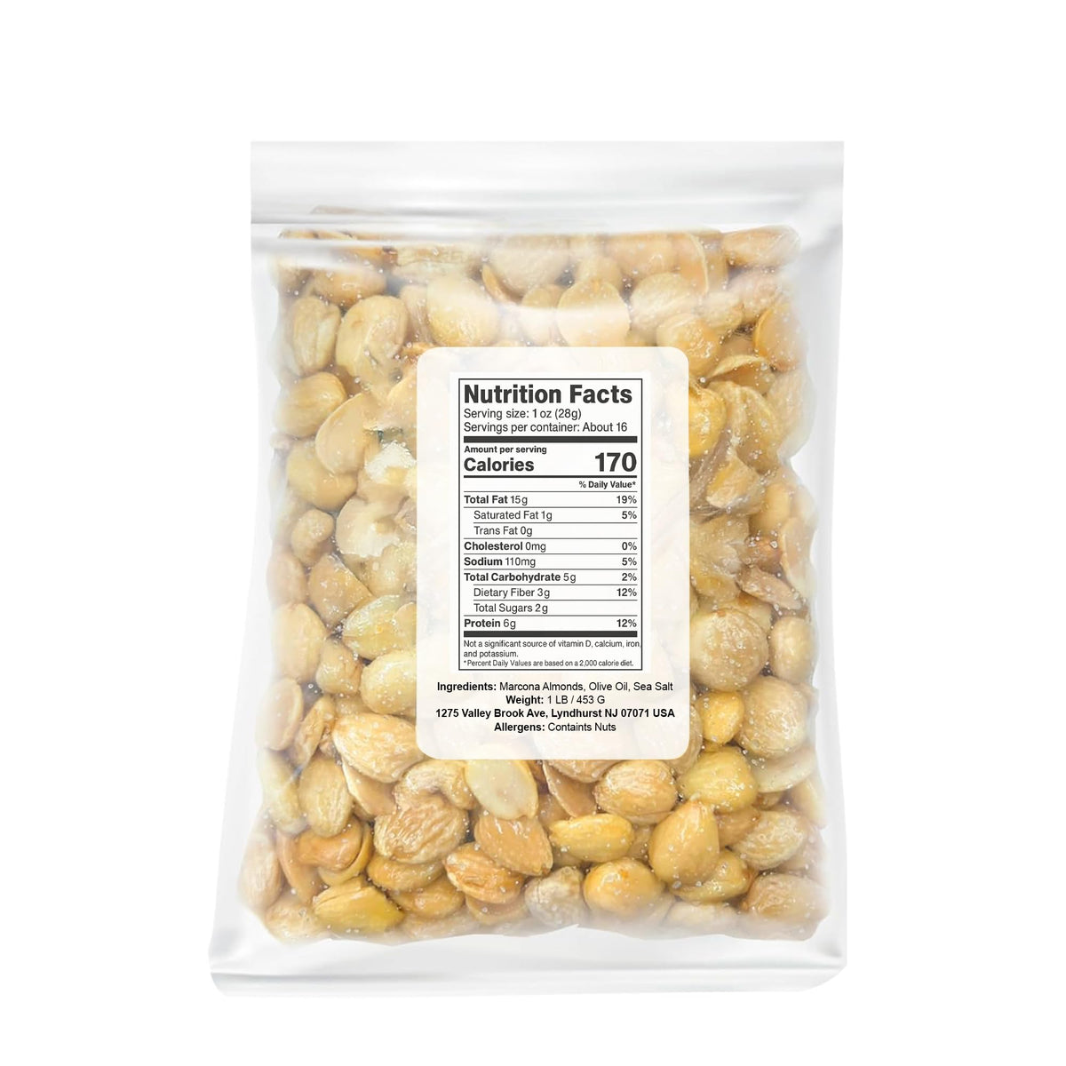 Sanniti fried Marcona almonds texture highlighted, ideal for seasoning dishes.